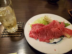 すき焼き風の牛肉と野菜
