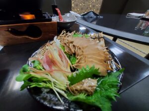 名物あわびの煮貝のアップ