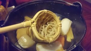 再びとうじそばの鍋